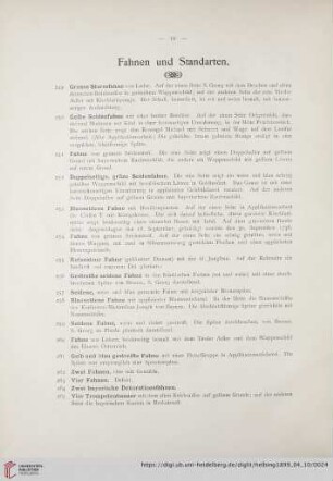 Fahnen und Standarten (Nr. 249-275)