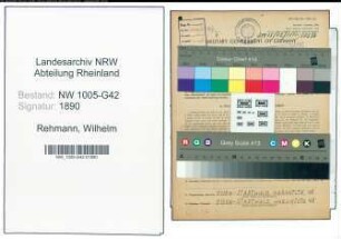 Entnazifizierung Wilhelm Rehmann , geb. 11.06.1898 (Schneider)