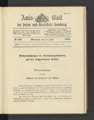 No. 132, 5. Juni 1918