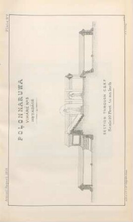 Plate IVC. Polonnaruwa. Viháré No 3. Hetadágé. Section throught C.D.E.F.