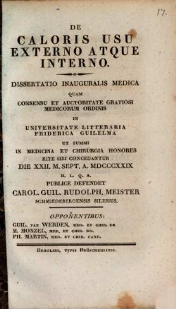 De caloris usu externo atque interno : diss. inaug. med.