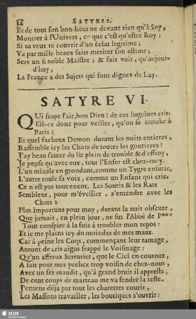 Satyre VI.