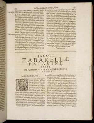 Liber De Communi Rerum Generatione Et Interitu.