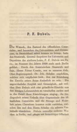 P. F. Dubois