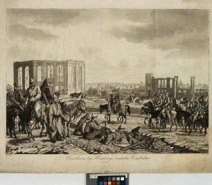 Baschkiren bey Hamburgs zerstörten Vorstädten im Jahre 1814