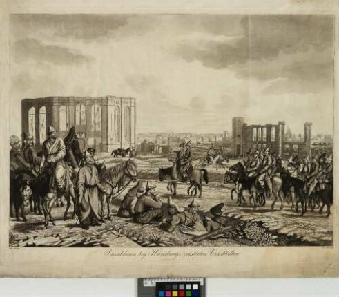 Baschkiren bey Hamburgs zerstörten Vorstädten im Jahre 1814