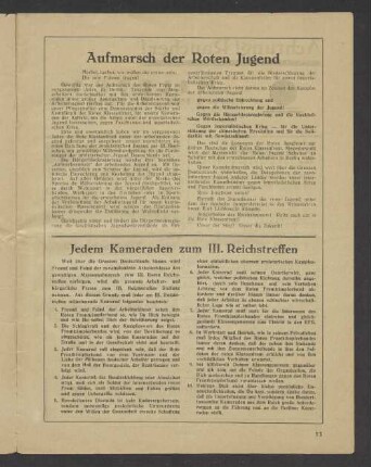 Jedem Kameraden zum III. Reichstreffen