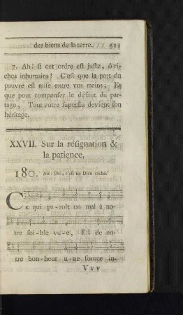 XXVII. Sur la résignation & la patience.