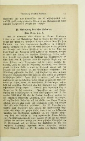 18. Gründung deutscher Kolonien