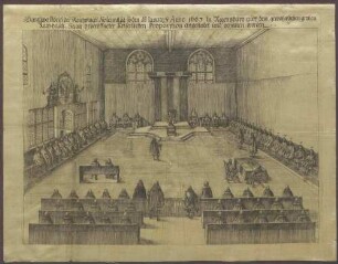 "Eigentlicher Abriß der Reichstags-Solennität so den 10/20 January Anno 1663 in Regensburg auff dem gewöhnlichen großen Rath-hauß-Saale beyeröffneter Keiserlichen Proposition angestellet und gehalten worden"