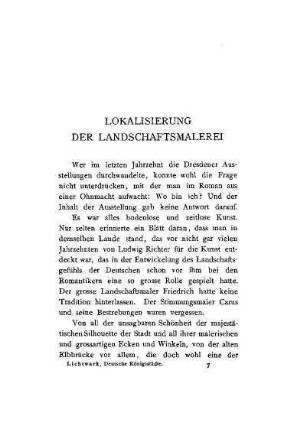 Lokalisierung der Landschaftsmalerei