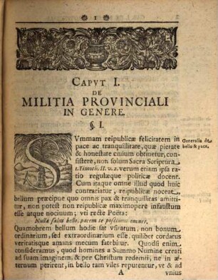Dissertatio Ivris Pvblici De Militia Lecta Provinciali, Von der Land-Milice : = Von der Land-Milice