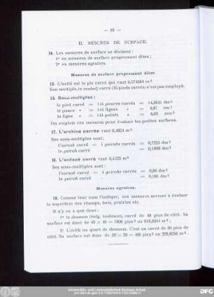 II. Mesures De Surface.