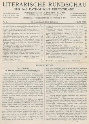 273-278 Das Tedeum in seinen literarischen Beziehungen