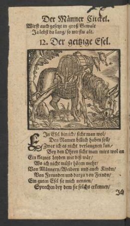 [Der geitzige Esel.]