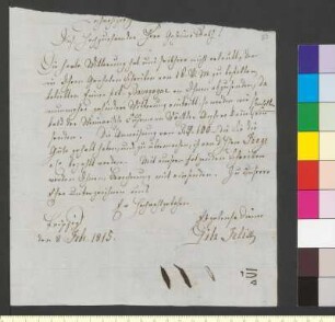 Brief von Felix, Gebrüder an Goethe, Johann Wolfgang von