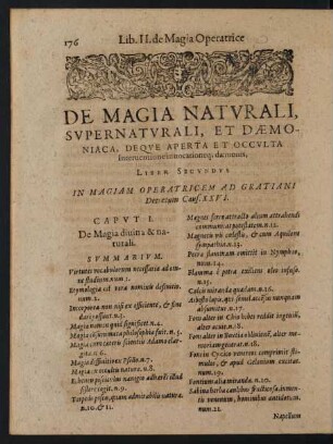 Caput I. De Magia divina & naturali