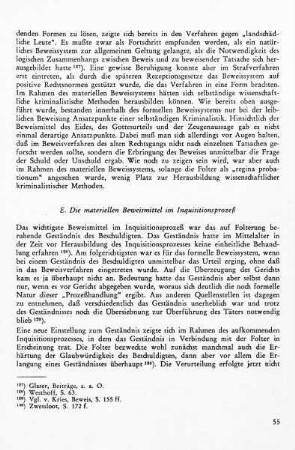 E. Die materiellen Beweismittel im Inquisitionsprozeß