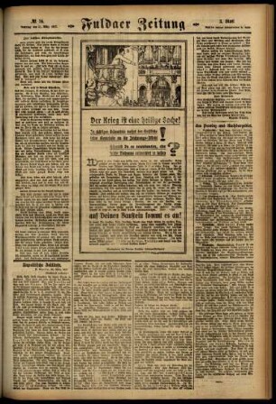 Dritte Ausgabe vom Samstag, den 31. März 1917.