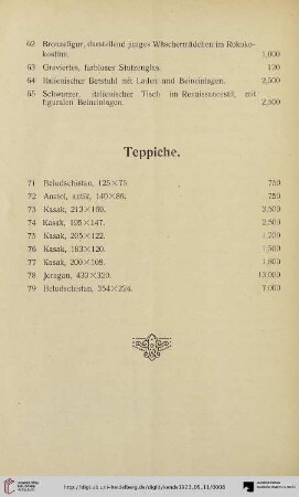 Teppiche (Nr. 71-79)