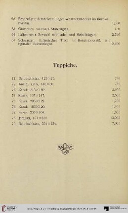 Teppiche (Nr. 71-79)