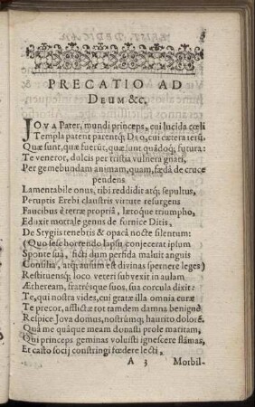 Precatio Ad Deum &c.