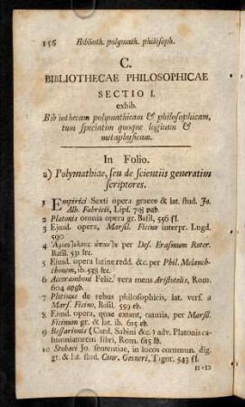 156-298, Bibliotheca Philosophicae