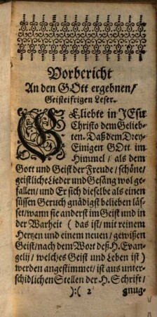Augspurgisches Gesang-Buch : samt einem kurtzen Anhang etlicher Gebett
