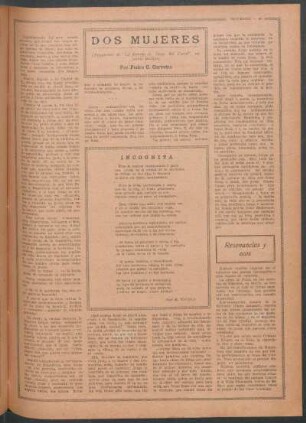 Dos mujeres : (Fragmento de "La derrota de Jorge del Carril", un cuento inédito)