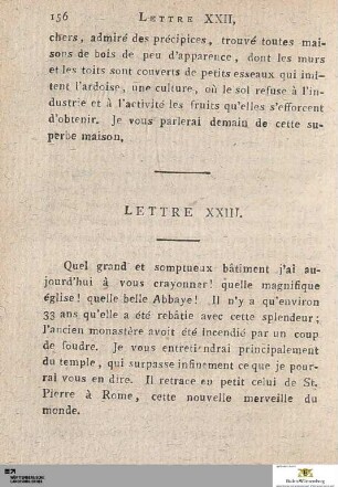 Lettre XXIII