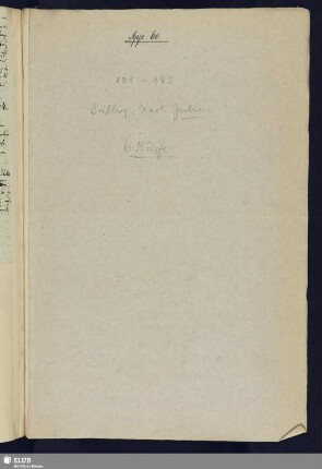 181-183. Sillig, Julius