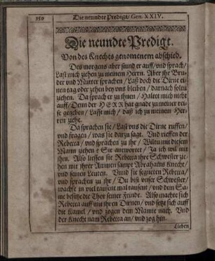 Die neundte Predigt. - Die zehende Predigt.