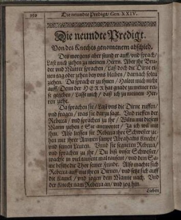 Die neundte Predigt. - Die zehende Predigt.