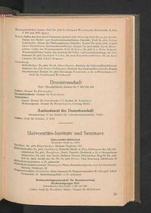 Auslandsamt der Dozentenschaft