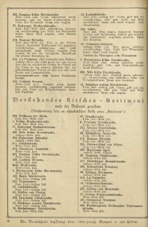 Vorstehendes Kirschen-Sortiment