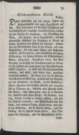 Siebenzehnter Brief