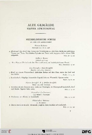 Alte Gemälde. Erster Auktionstag (Nr. 1-215)