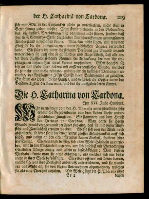 Die H. Catharina von Cardona