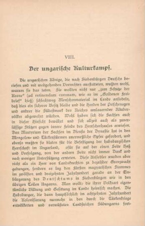 VIII. Der ungarische Kulturkampf