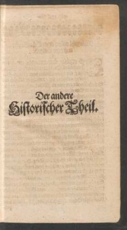 Der andere Historischer Theil.