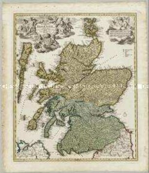 Magnae Britanniae Pars Septentrionalis qua Regnum Scotiae in Suas Partes et subjacentes Insulas divisum Accurata Tabula
