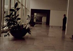 Museum Folkwang, Essen: Innenbereich mit Herrn und Grünpflanzen