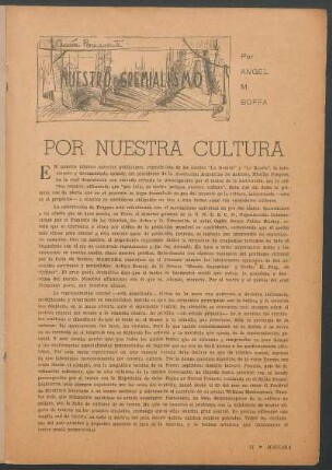 Por nuestra cultura : Nuestro gremialismo