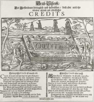 Grabschrift des verstorbenen betrieglich- und heidnischen / doch aber noch itzo lebenden ehrbar und christlichen Credits