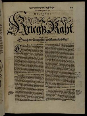 Das zwölffte Concilium Ist Militare Oder Kriegß Raht.