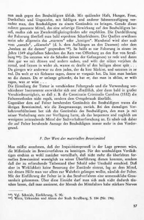 F. Der Wert der materiellen Beweismittel