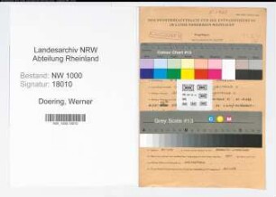 Entnazifizierung Werner Doering, geb. 06.08.1916 (Lehrer)