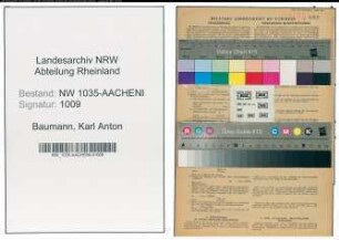 Entnazifizierung Karl Anton Baumann , geb. 11.12.1902 (Laborant)