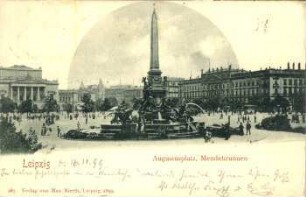 Leipzig: Augustusplatz, Mendebrunnen