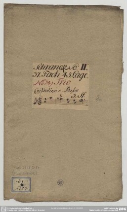 Sonatas - Mus.2392-Q-84 : vl (2), bc - d; TWV 42:d11